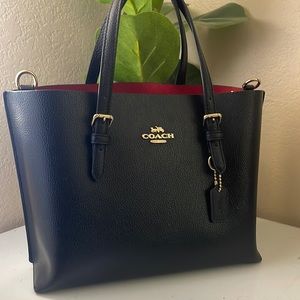 Mollie 25 Red Interior Coach crossbody black purse satchel